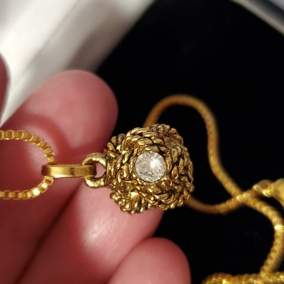 CHANEL Vintage Strass Knot Pendant - Picture 1 of 10